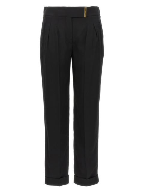 Metal bar detail trousers