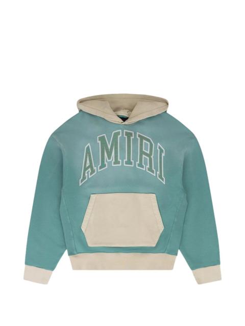 AMIRI logo-embroidered colour-block hoodie