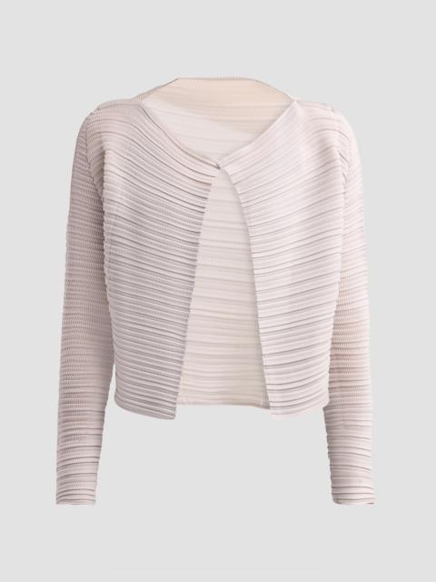 ISSEY MIYAKE Women's Jiggly Pleats Cardigan - Light Gray