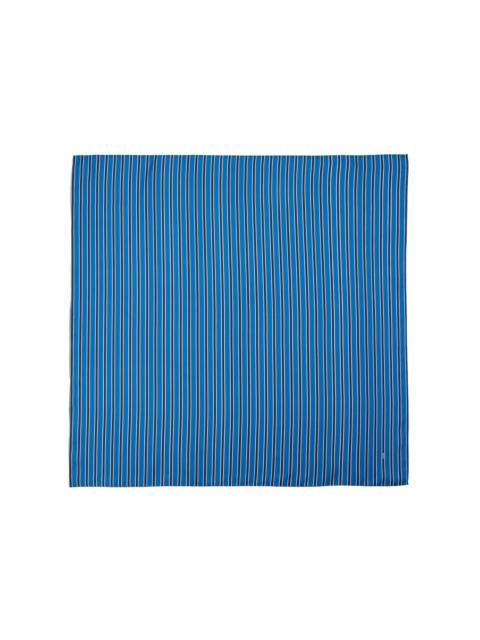 TOTEME Striped Silk Scarf blue