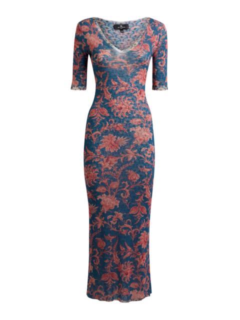 Etro Jersey Midi Dress print