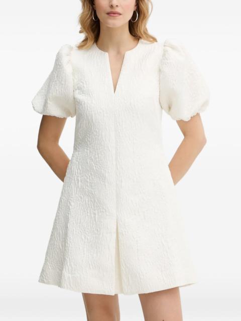 STINE GOYA v-neck puff-sleeve mini dress