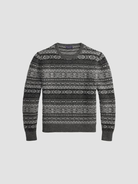 Ralph Lauren Men's Fair Isle-Style Cashmere-Blend Sweater - Grey Multi