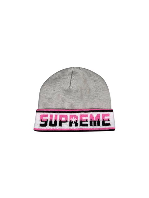 Supreme Double Logo Facemask Beanie 'Grey'