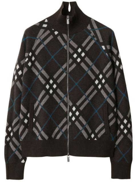 Burberry Check zip-up cardigan