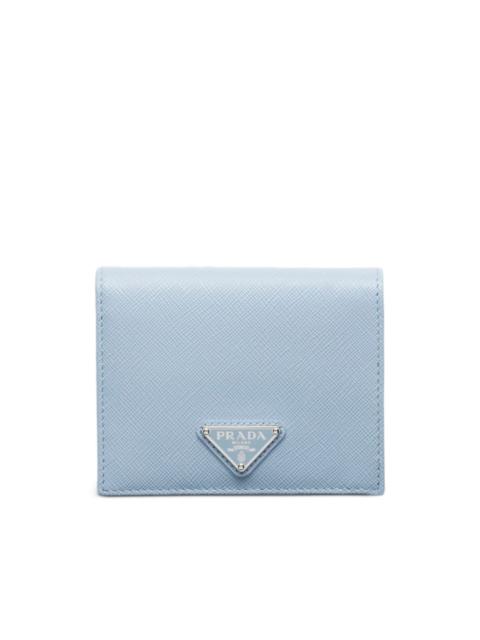Prada small triangle-logo leather wallet