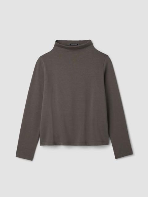 EILEEN FISHER Cozy Brushed Terry Hug Funnel Neck Top