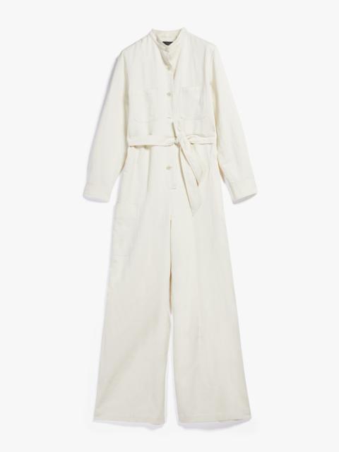Max Mara ULLA Cotton and linen gabardine jumpsuit