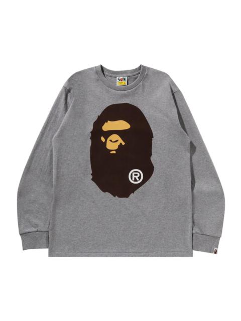 A BATHING APE® BAPE Big Ape Head Long-Sleeve Tee 'Grey'