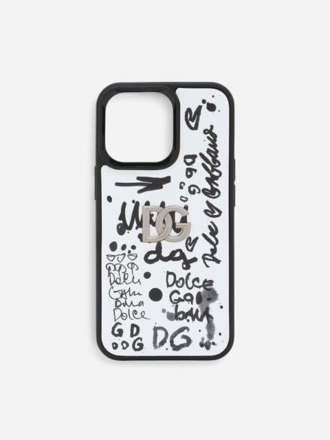 Dolce & Gabbana Graffiti-print calfskin iPhone 13 Pro cover