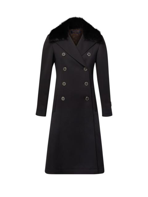 Louis Vuitton Removable Collar Rustic Button Coat