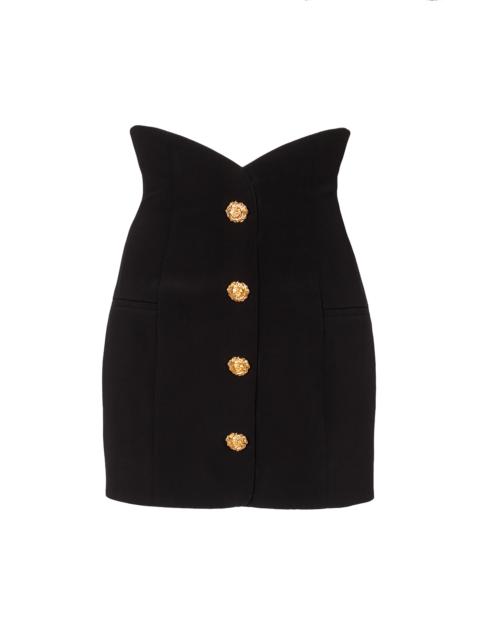 Balmain Flared double crepe tulip skirt