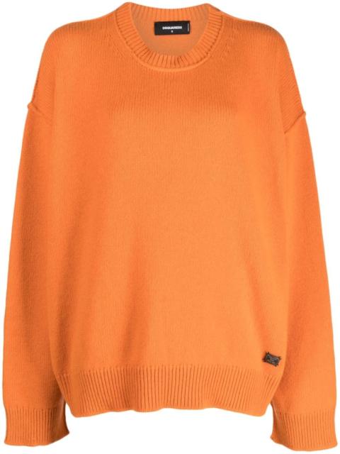 DSQUARED2 wool-cashmere drop shoulder jumper