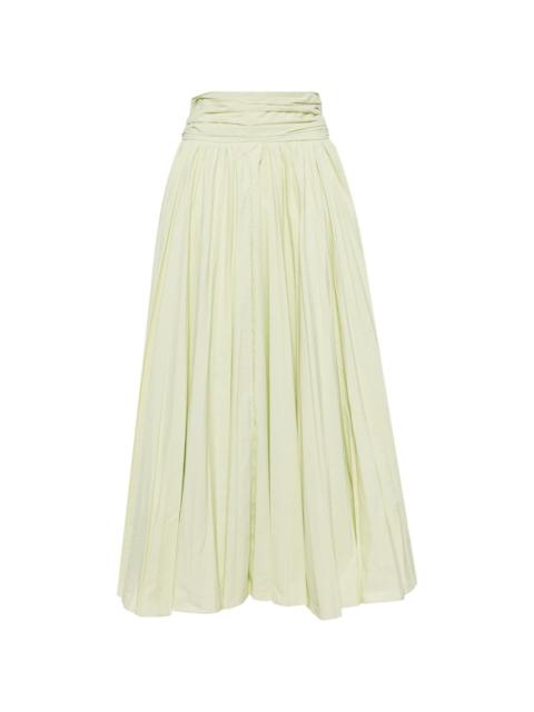 high-waist pleated skirt