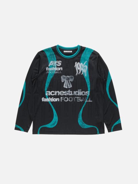 Acne Studios Sports jersey graphic t-shirt - Black