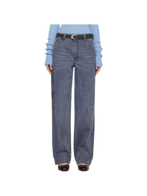 6397 Navy Long Painter Jeans