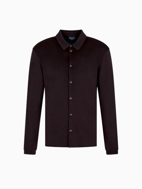 GIORGIO ARMANI PURE CASHMERE INTERLOCK SHIRT
