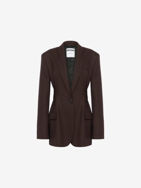 Moschino JACKET IN JACQUARD WOOL PEACE