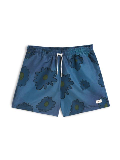 Bather Sapphire Bloomscape Swim Trunk