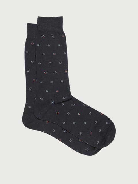 Medium Gancini jacquard sock