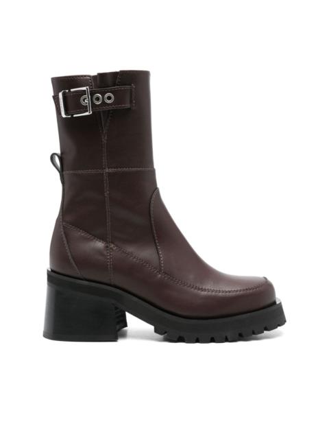 GANNI 70mm zip-up boots