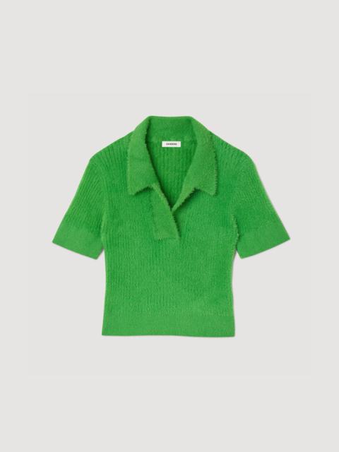 Sandro KNITTED POLO SWEATER