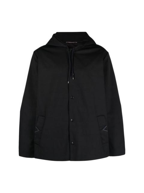 hooded windbreaker jacket