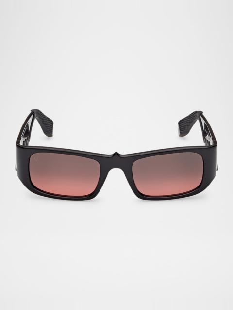 Christian Louboutin Men's LB0017M Acetate Rectangle Sunglasses