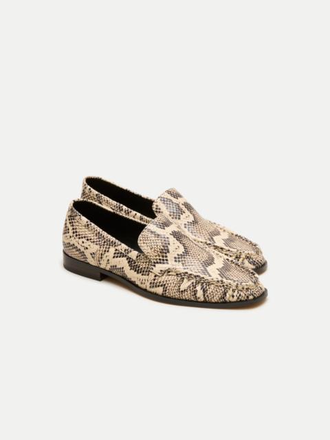 J.CREW Classic loafers in snake-embossed leather