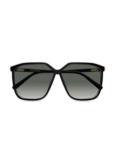 Valentino Women's Vilouette 59MM Geometric Sunglasses - Black