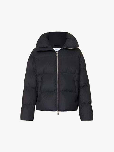 Arrow-patch padded regular-fit shell-down jacket