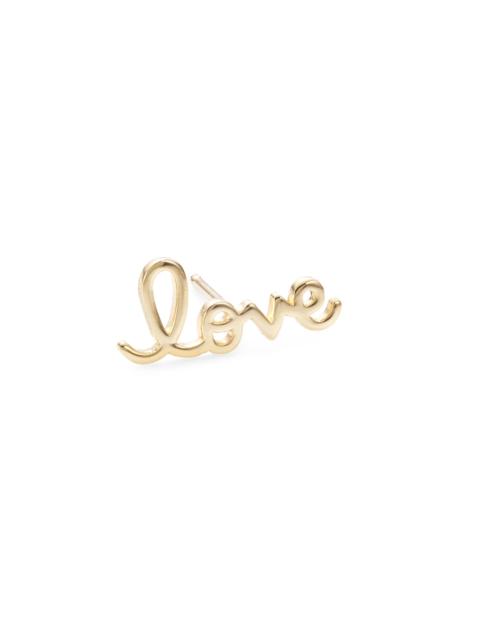 SYDNEY EVAN 14K Yellow Gold Love Script Single Stud Earring