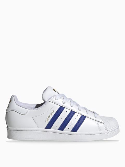 White/blue Superstar sneakers