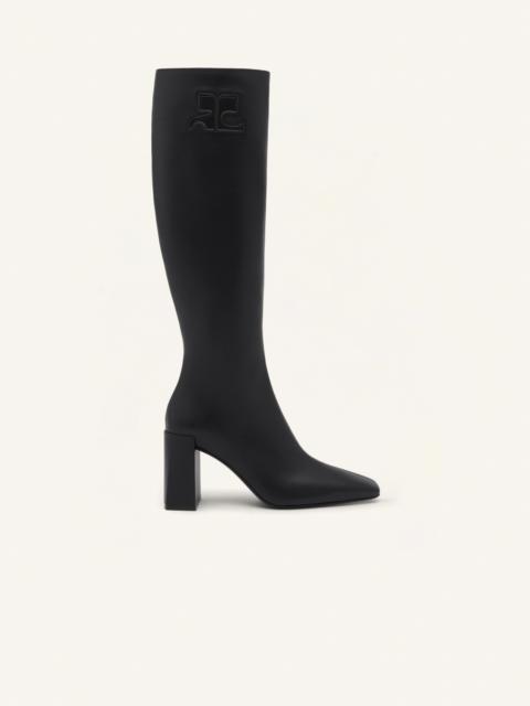 courrèges HERITAGE LEATHER KNEE BOOTS