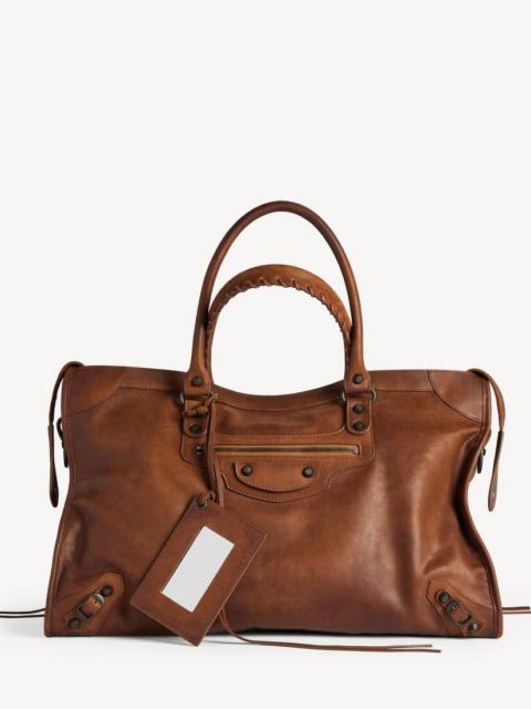 BALENCIAGA Men's Le City Bag Large in Caramel