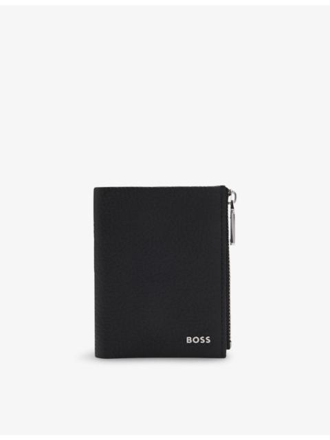 BOSS Zipped 6-Slot Leather Wallet