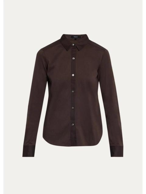 Theory Riduro Organic Cotton Button-Up Shirt
