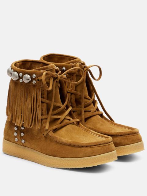 Valentino Nellcôte studded suede ankle boots