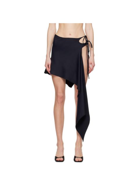 Black Asymmetric Miniskirt