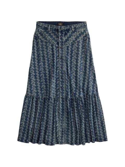 RRL by Ralph Lauren floral-motif A-line skirt