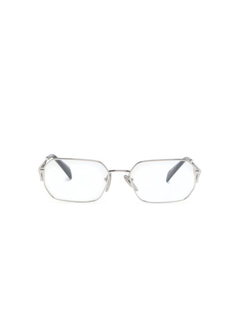 Prada triangle-logo rectangle-frame glasses
