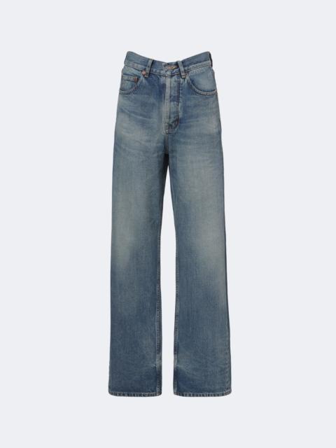 SAINT LAURENT V-Waist wide-leg jeans