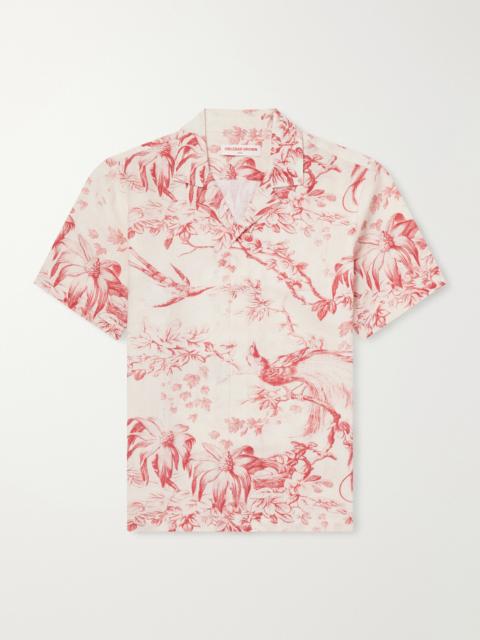 ORLEBAR BROWN Maitan Camp-Collar Printed Linen Shirt