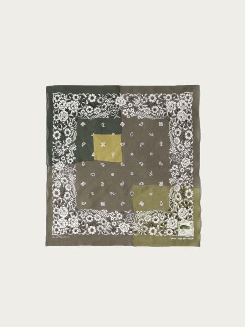 Kapital FASTCOLOR SELVEDGE BANDANA (GARDEN PATCHWORK) - KHAKI
