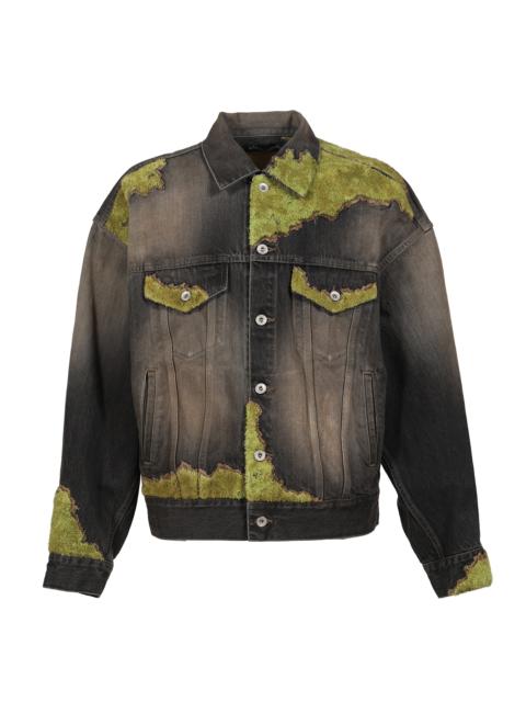 doublet MOSS-GROWN WOOD DENIM JACKET / BLK