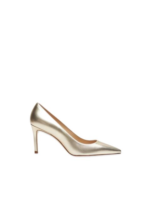 Stuart Weitzman sculptural-heel leather pumps