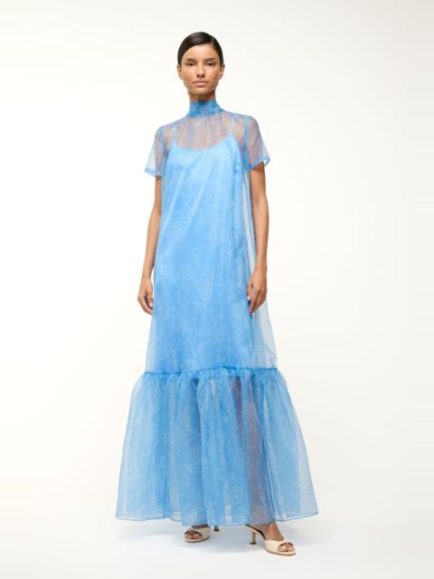 STAUD STAUD CALLUNA DRESS BLUE ROSE