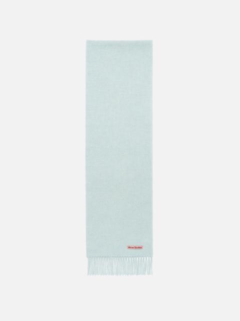 Acne Studios Fringe wool scarf - skinny - Ice Blue Melange