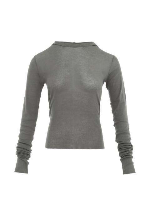 Rick Owens ruched long-sleeve hoodie