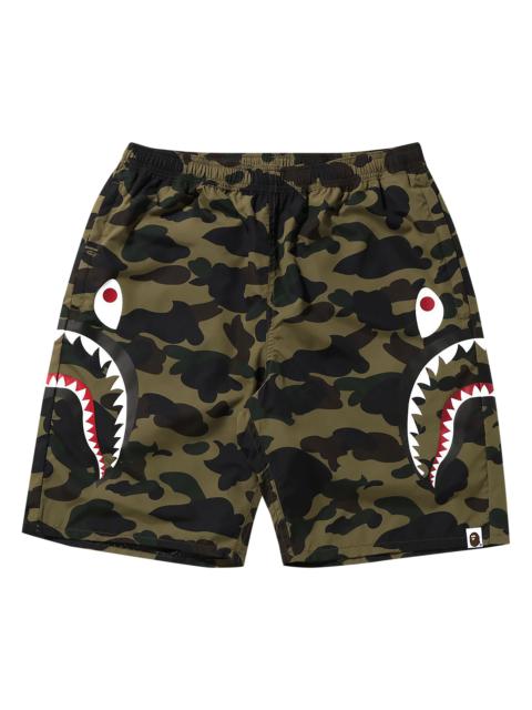 A BATHING APE® BAPE 1St Camo Side Shark Beach Shorts 'Green'